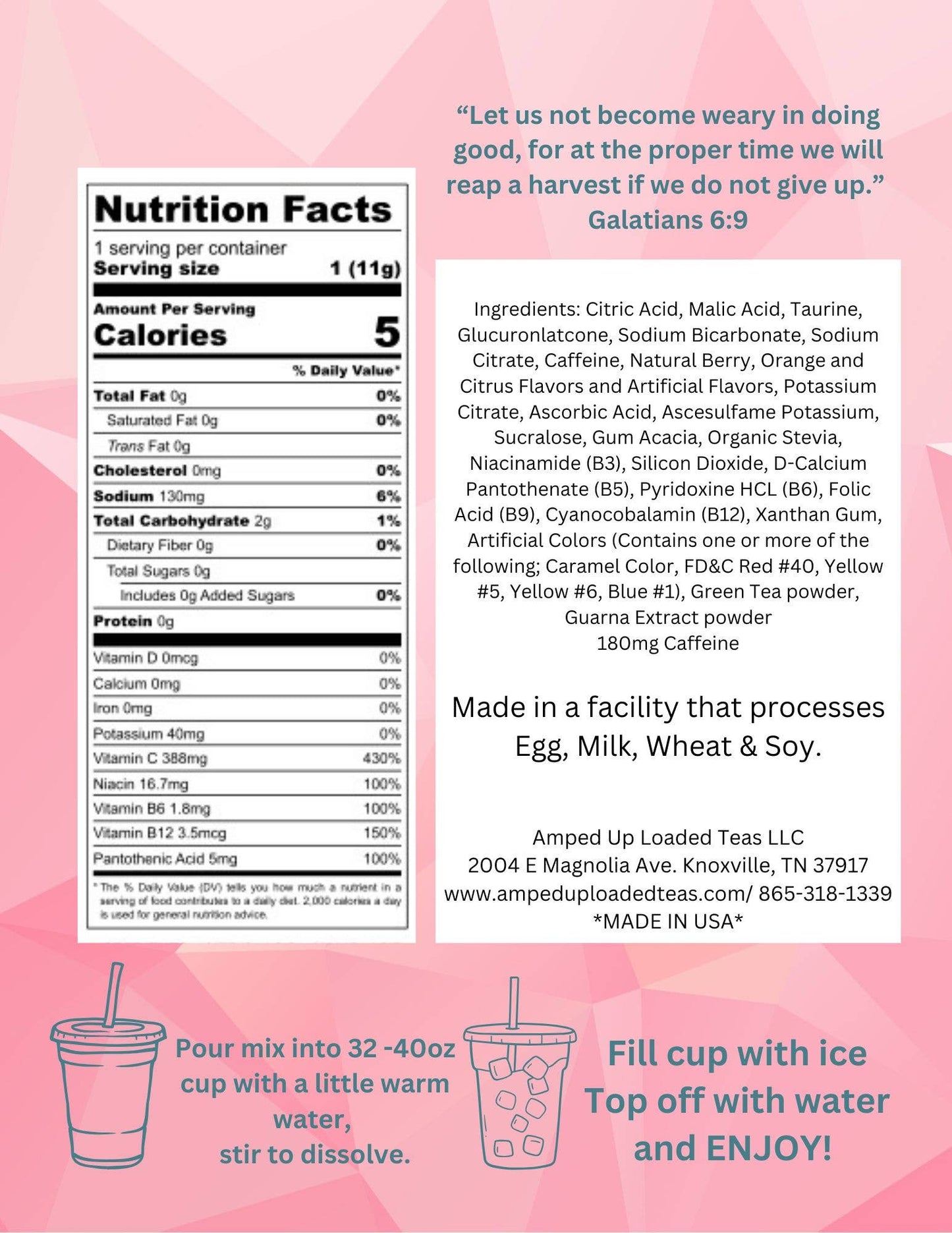 Bomb Pop Loaded Tea Dry Mix