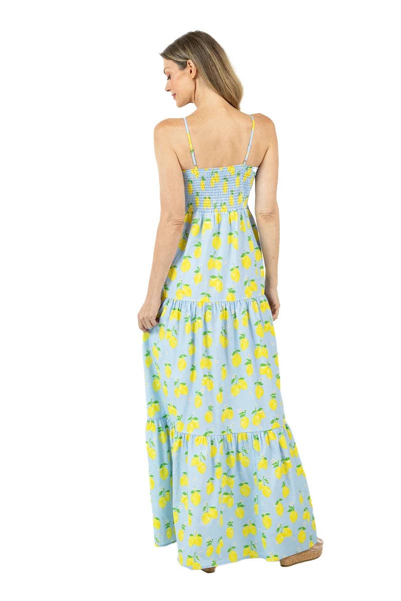 Zesty Lemons Easter /Summer Maxi Dress