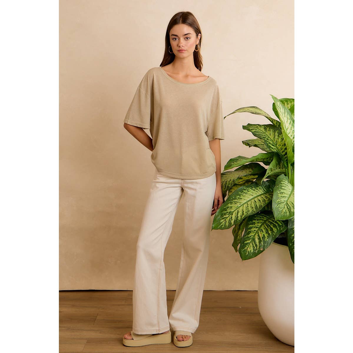 SOLID JERSEY RELAXED FIT SHORT SLEEVE T