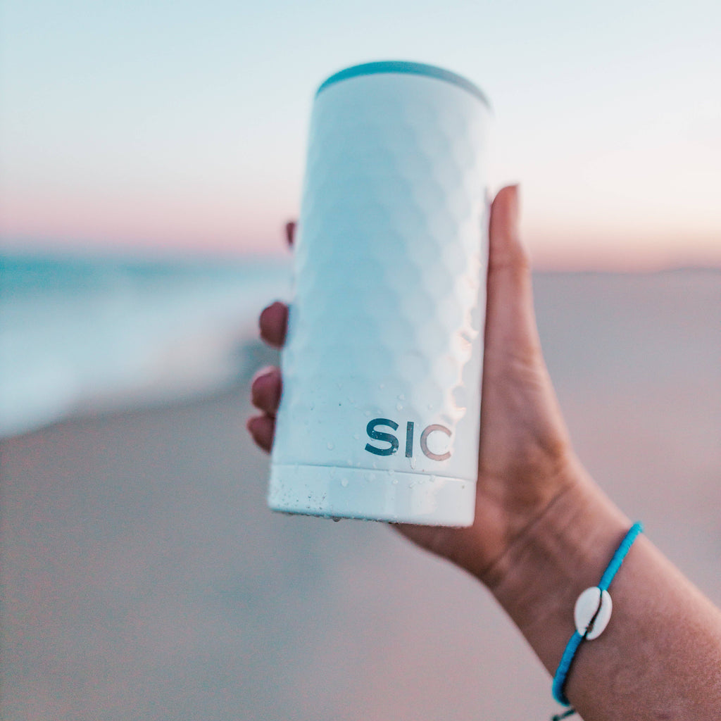 Slim Can Cooler | Dimpled Golf