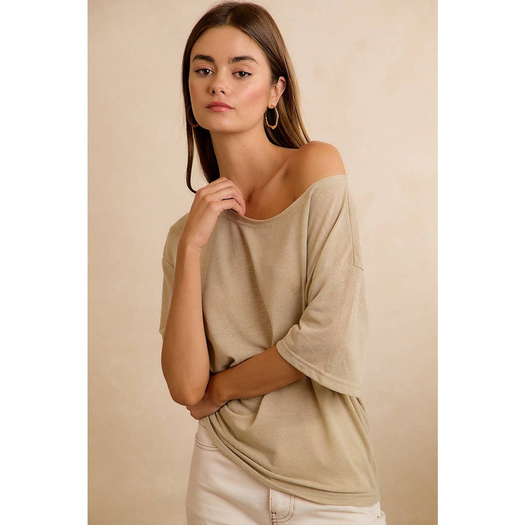 SOLID JERSEY RELAXED FIT SHORT SLEEVE T