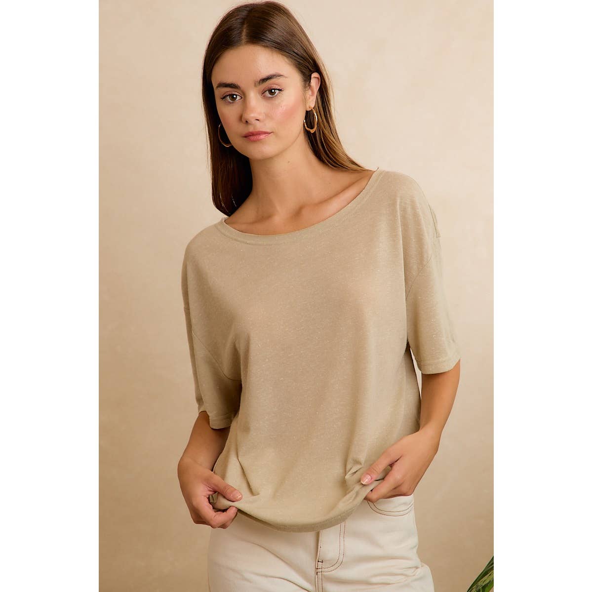 SOLID JERSEY RELAXED FIT SHORT SLEEVE T