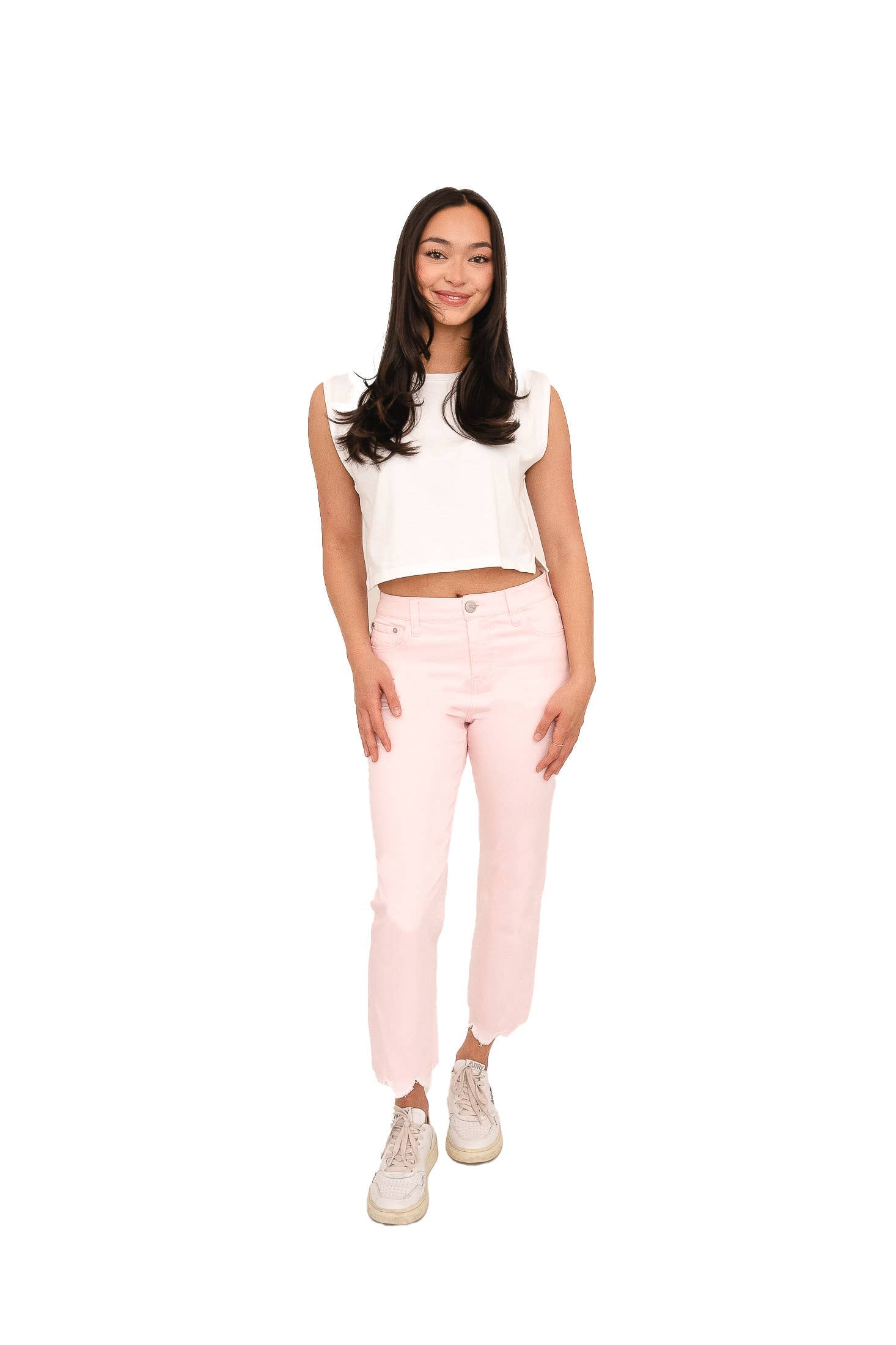 Crop Jean w/ Scalloped Hem