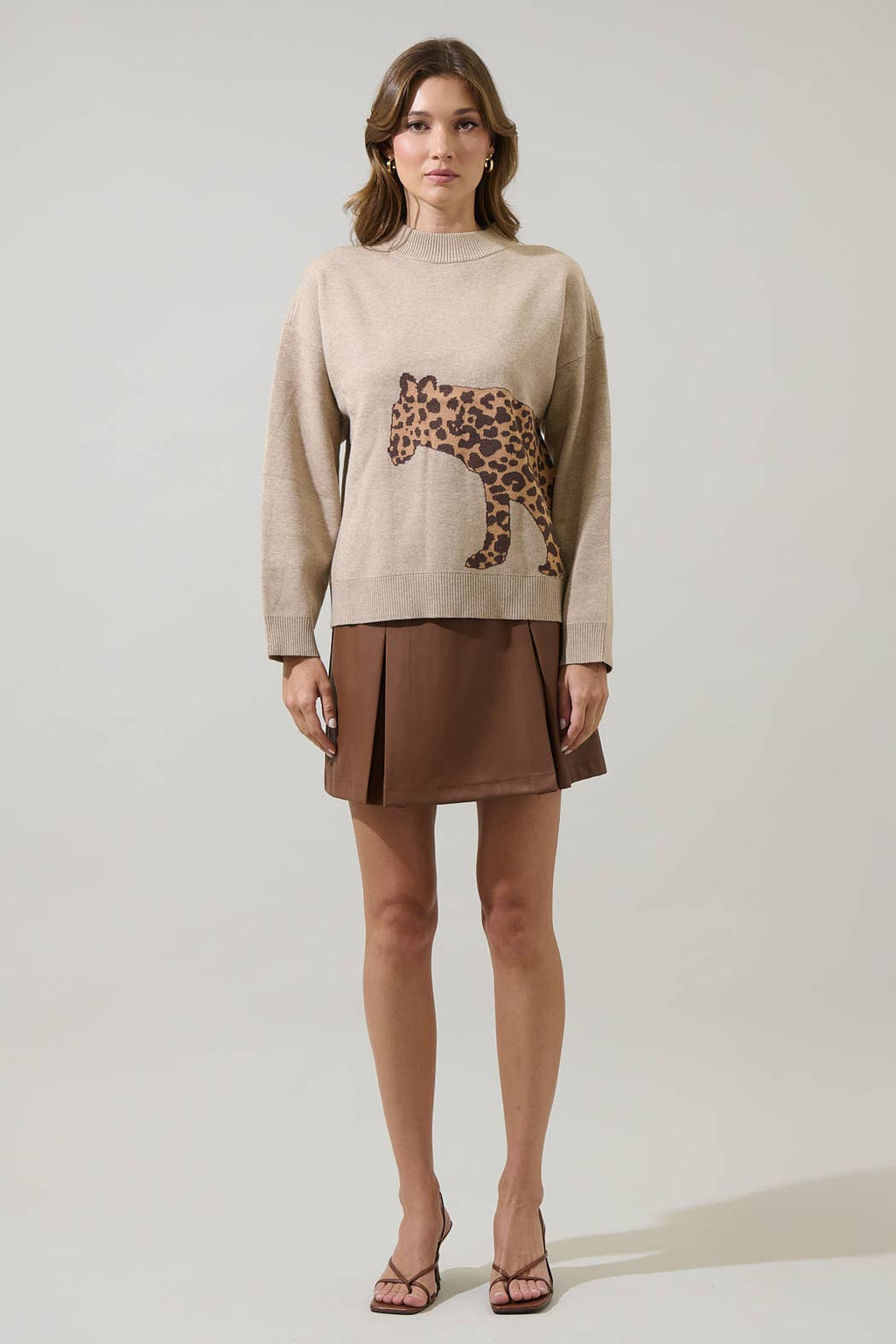 Leopard Knit Sweater
