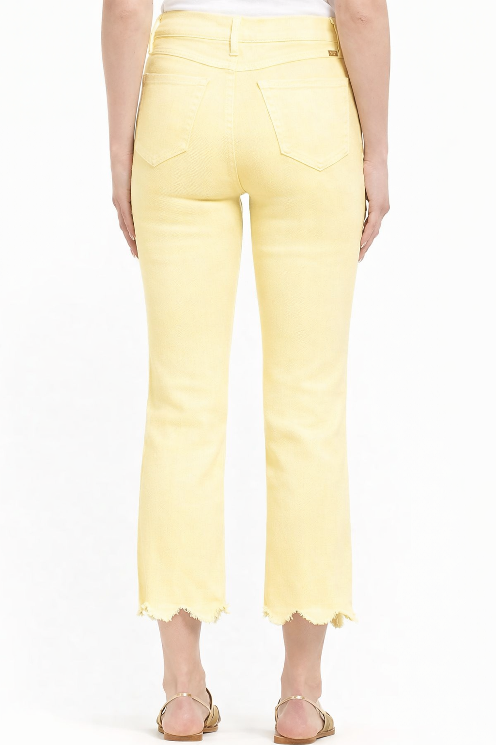 25" Crop Jean w/ Scalloped Hem in Sunshine Fade ☀️🌞🌼