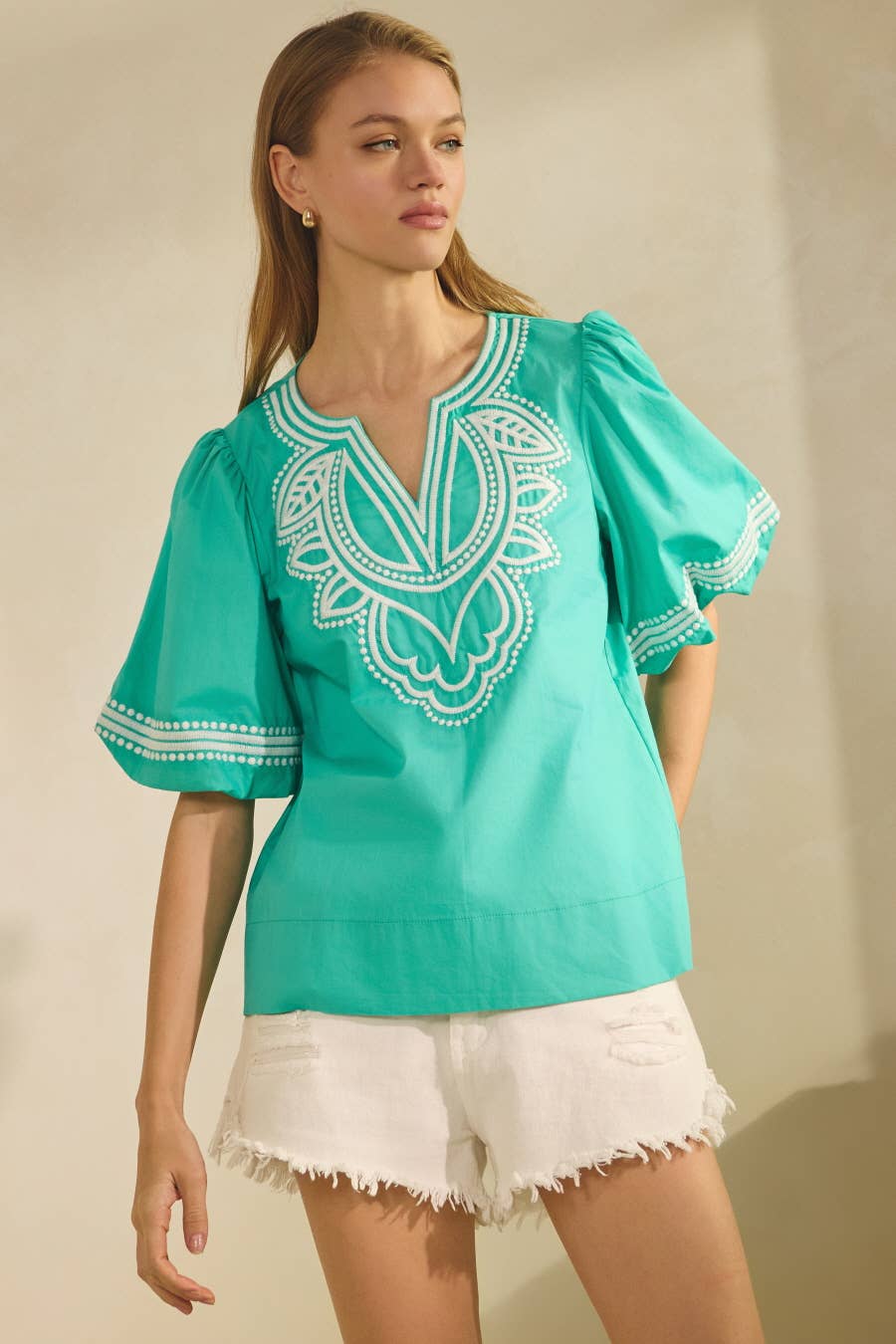 Cotton Poplin Top