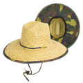 Kenny Camo Underbrim Straw Lifeguard Hat