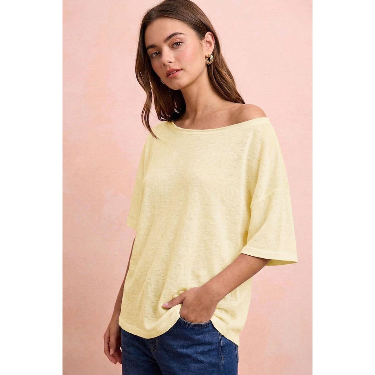 SOLID JERSEY RELAXED FIT SHORT SLEEVE T