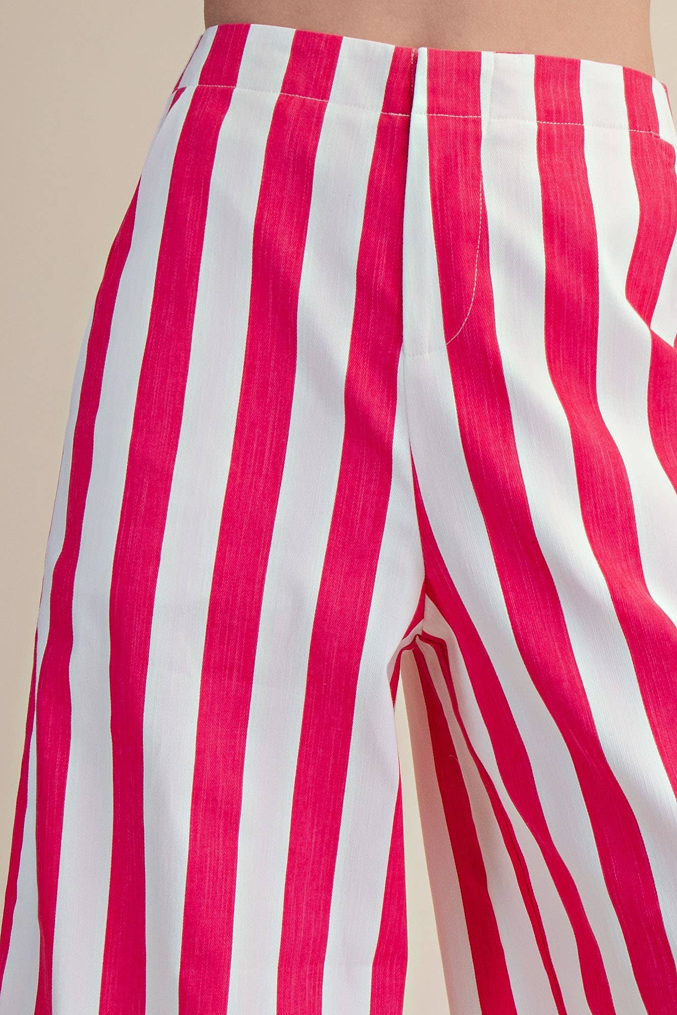 Mid-Rise Wide Leg Stripe Pants