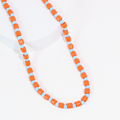 Sprinkle Orange Turquoise Necklace