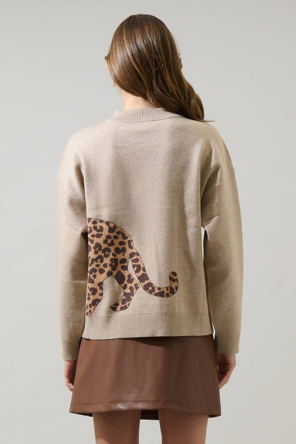 Leopard Knit Sweater