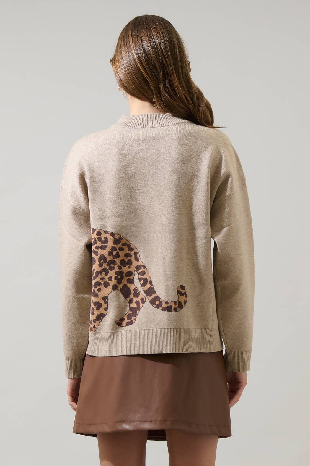 Leopard Knit Sweater