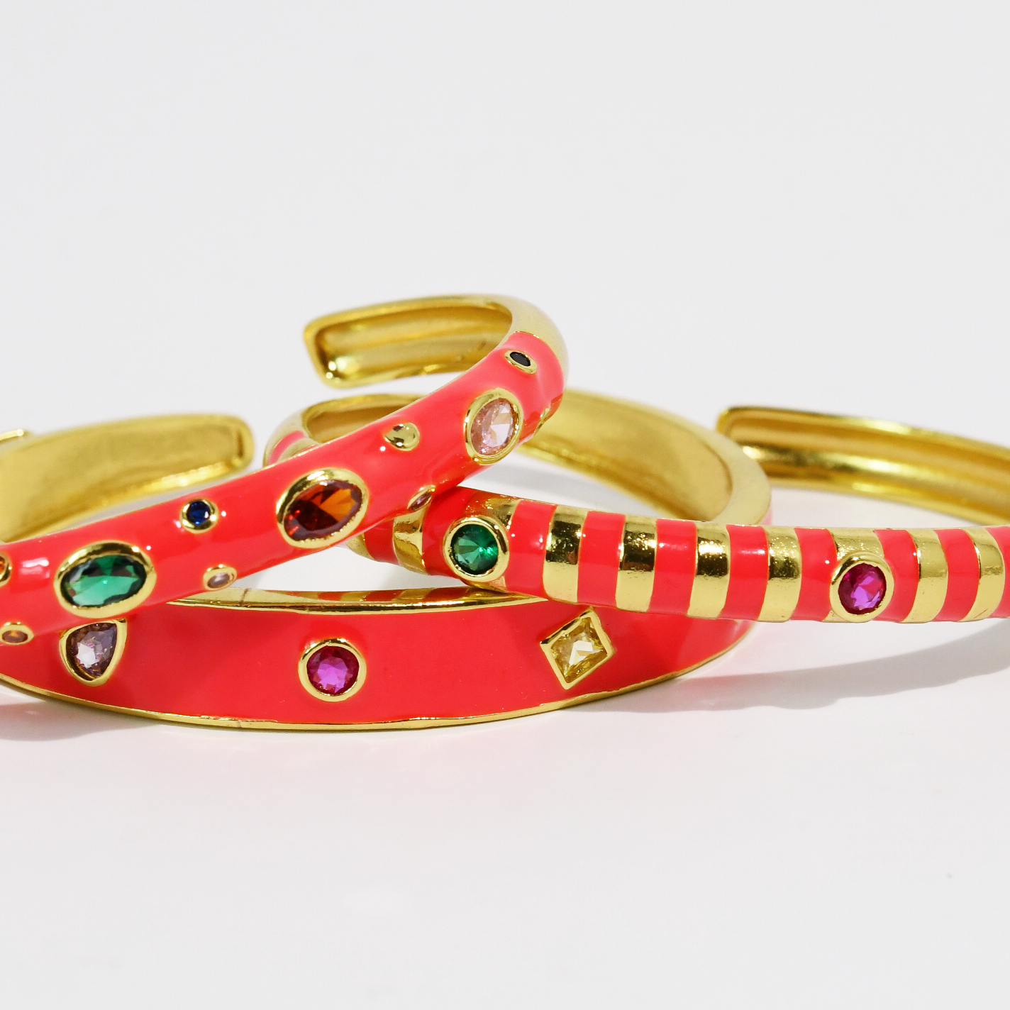 Sunset Confetti Bangles Set