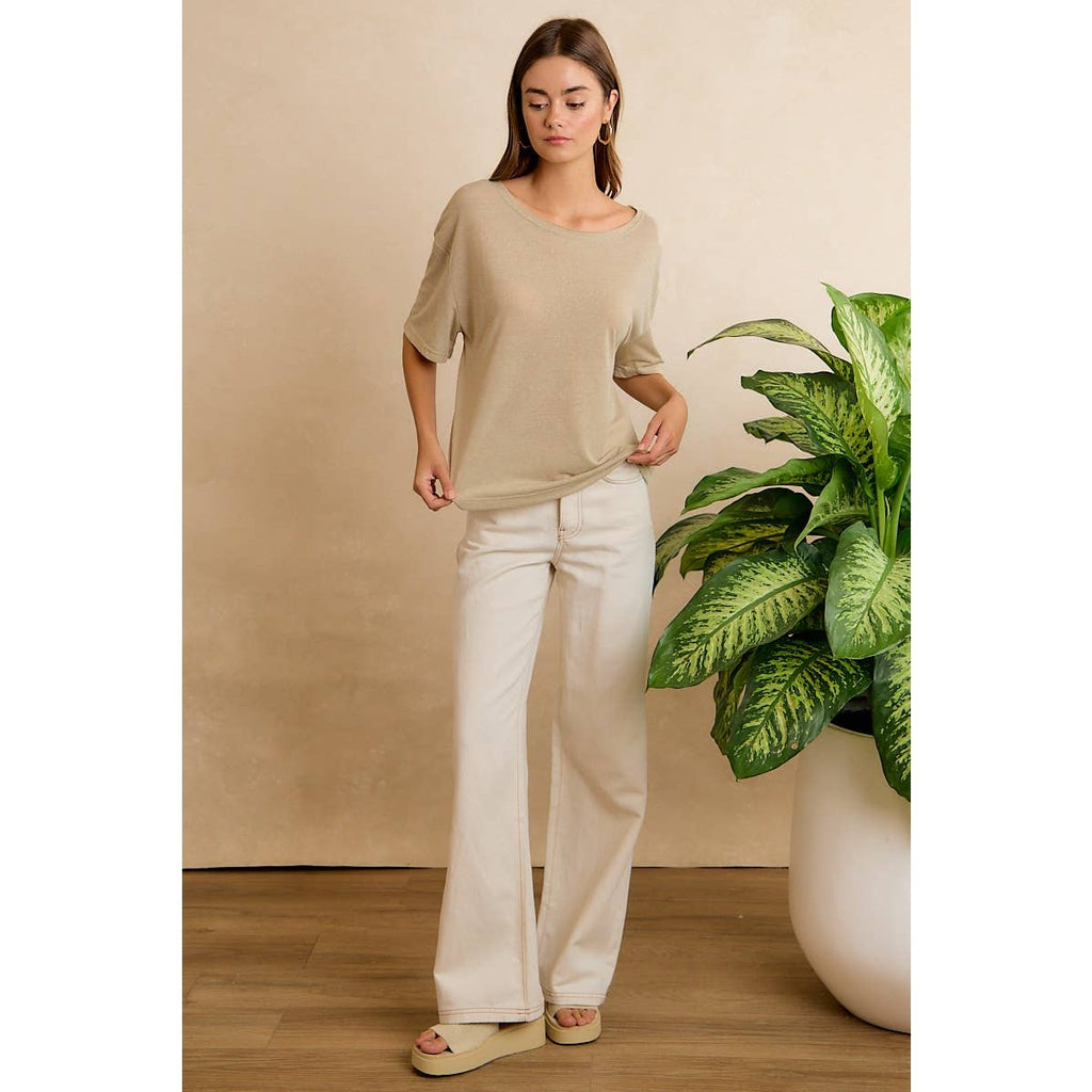 SOLID JERSEY RELAXED FIT SHORT SLEEVE T