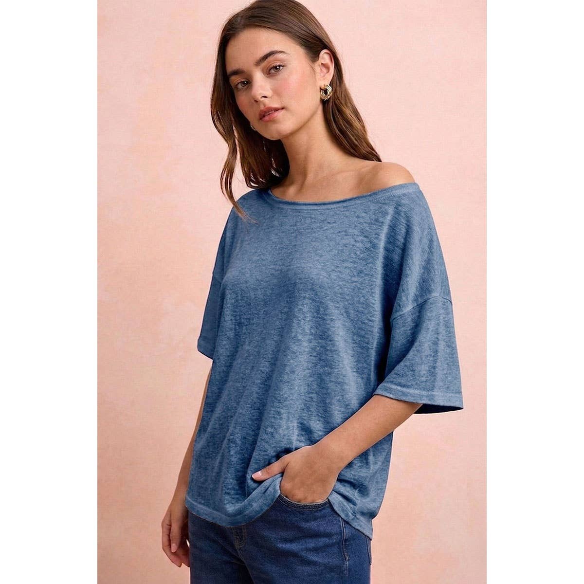 SOLID JERSEY RELAXED FIT SHORT SLEEVE T