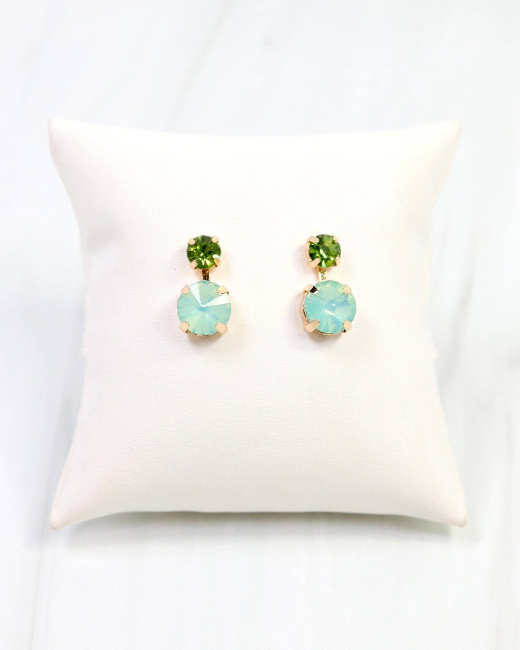Radcliffe Rhinestone Earring Mint Opal