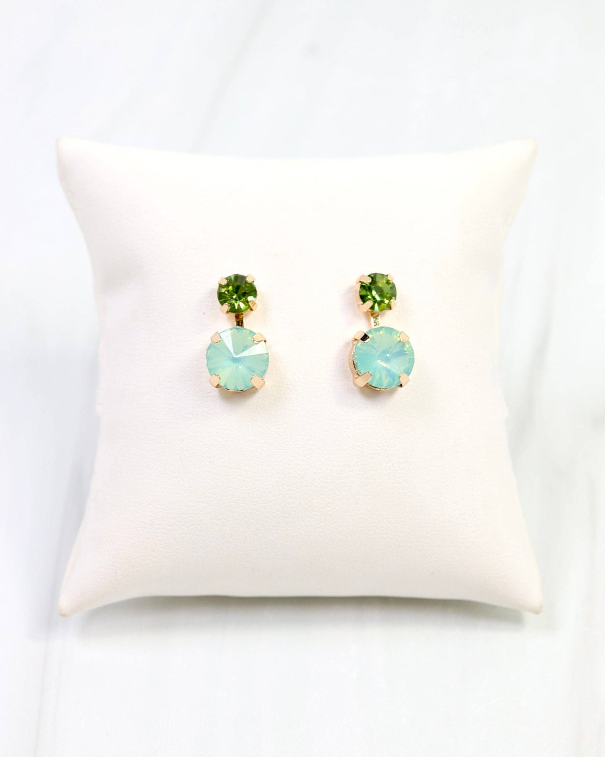 Radcliffe Rhinestone Earring Mint Opal