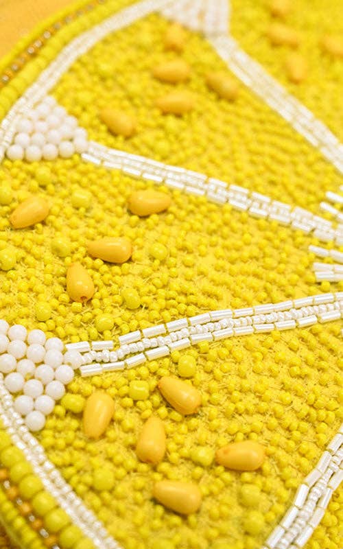 Couture Crescent Lemon Shoulder Bag