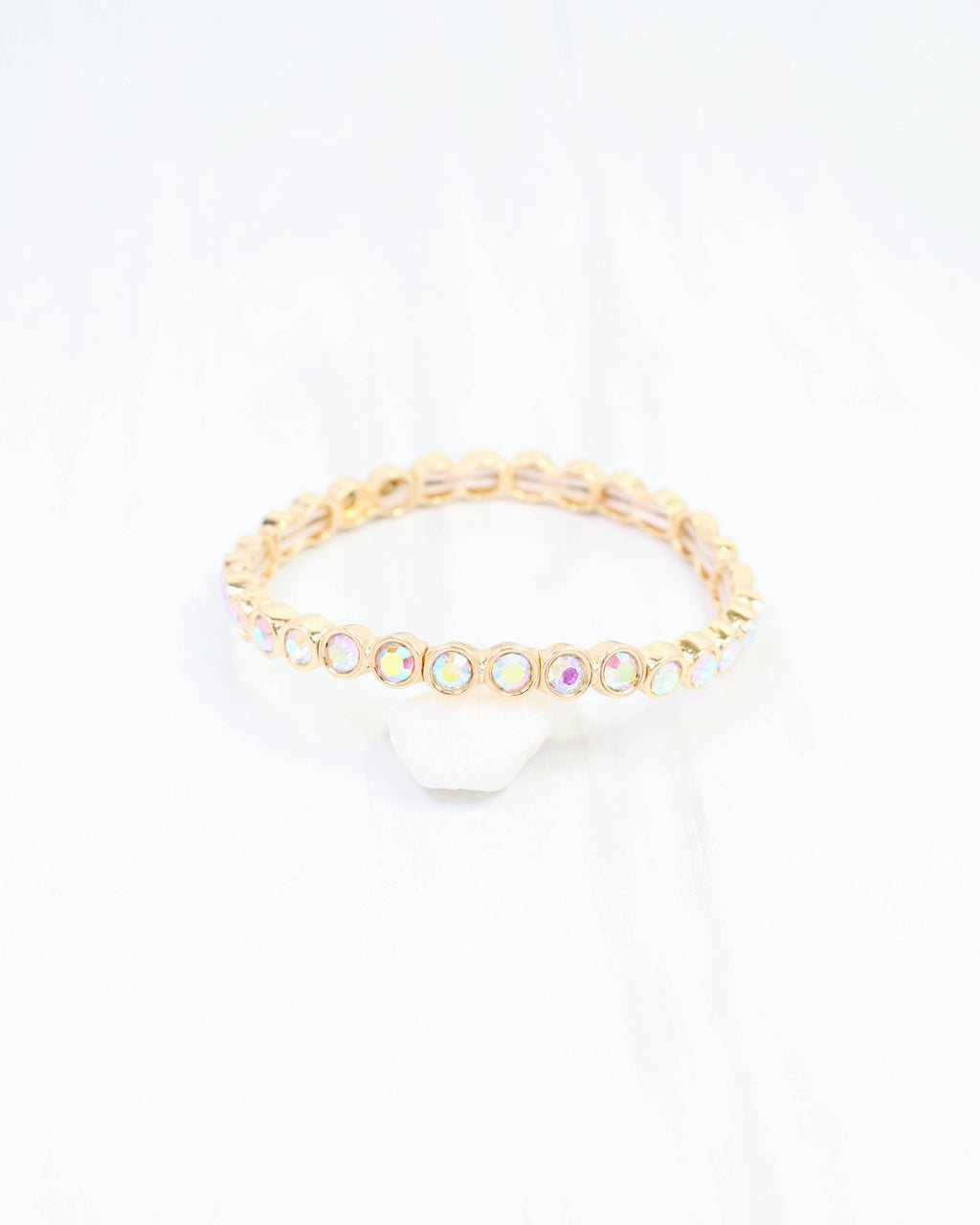 Castile Crystal Stretch Bracelet Opal