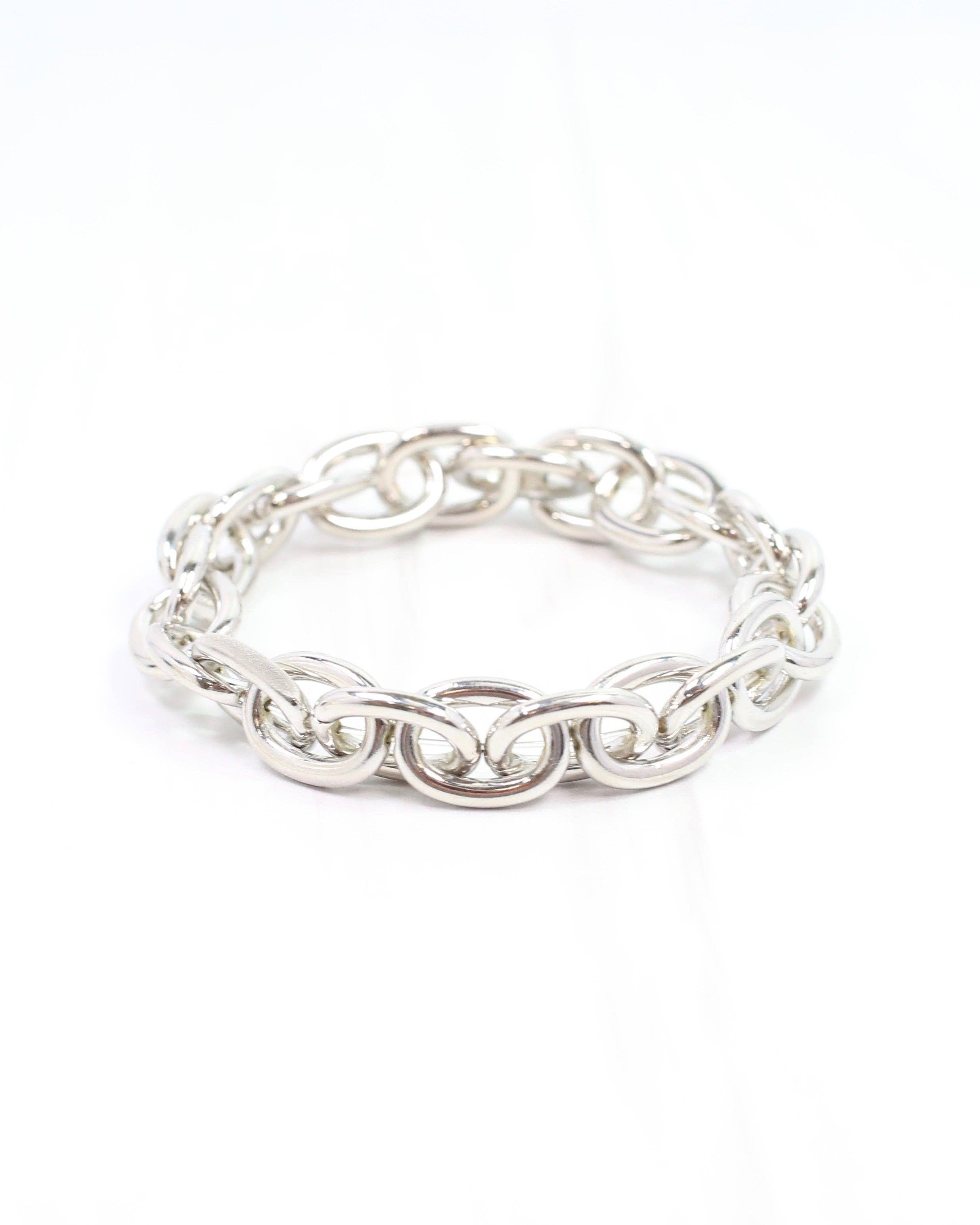Jo Anne Stretch Bracelet Silver