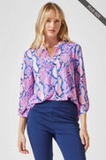 PLUS SIZE 3/4 Sleeve Printed LIZZY Top
