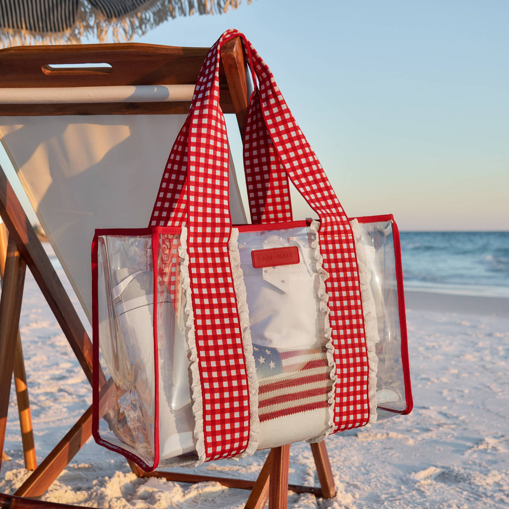 Case-Mate Cherry Gingham Jelly onTote Bag