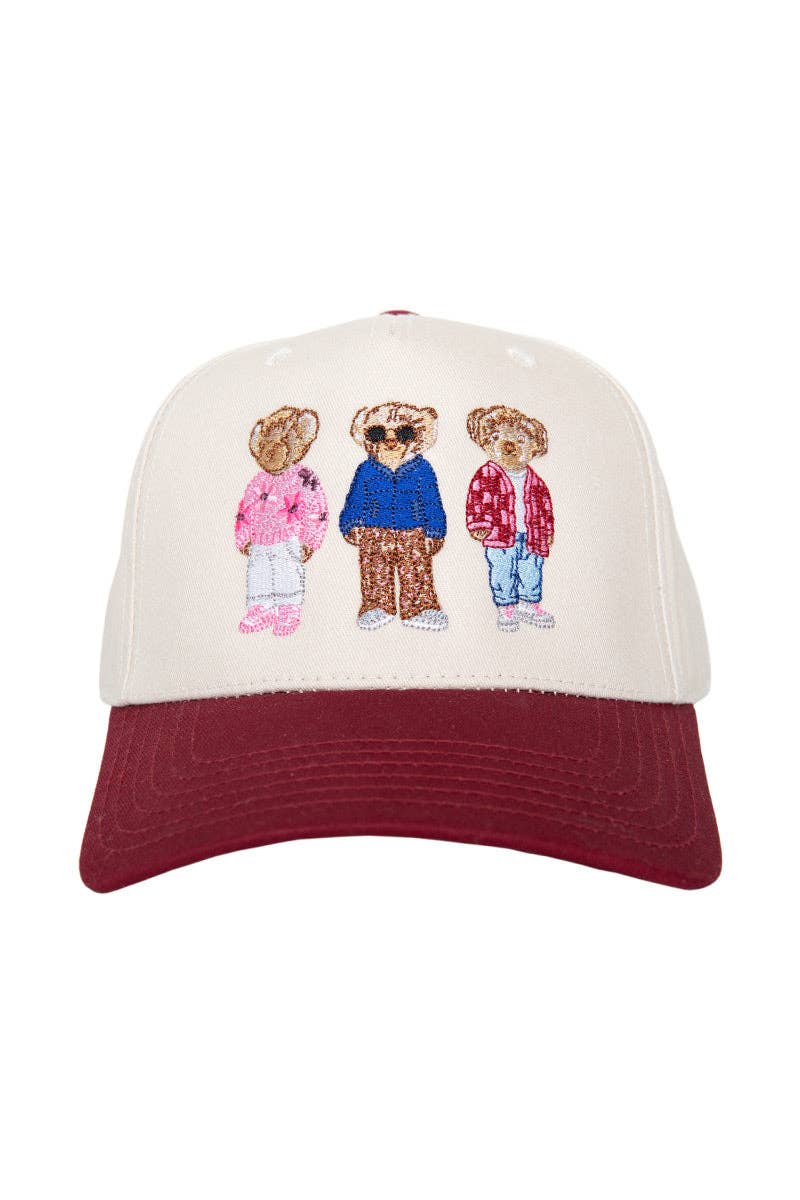 Teddy Bears Two-Toned Vintage Hat