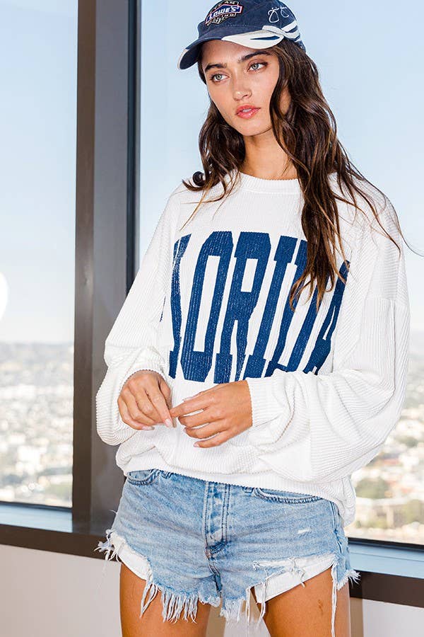 'Florida' Comfy Oversize Graphic Sweatshirt, Gameday