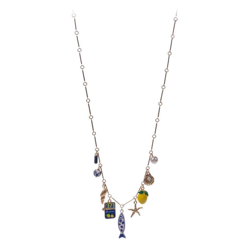 Mediterranean Coastal Charm Station Necklace