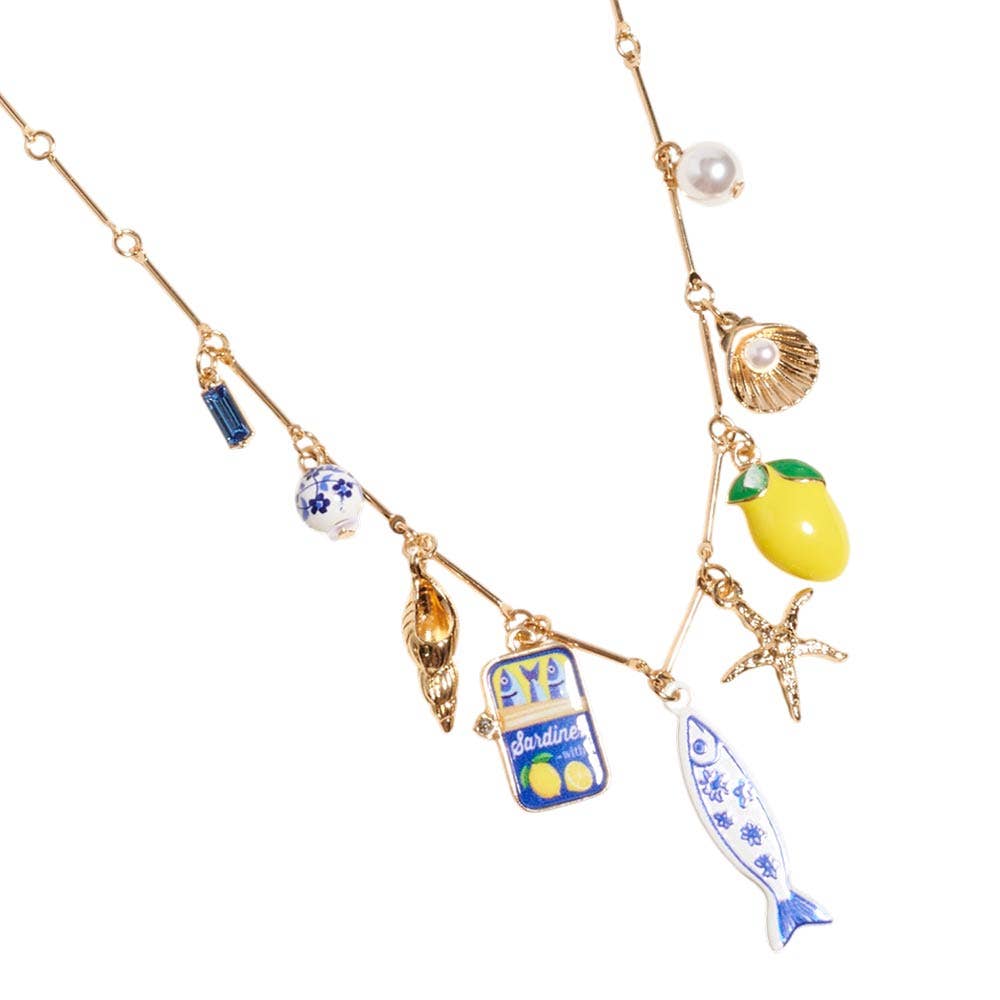 Mediterranean Coastal Charm Station Necklace