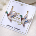 Mallard Duck Earrings, Handmade Polymer Clay Duckling Dangles