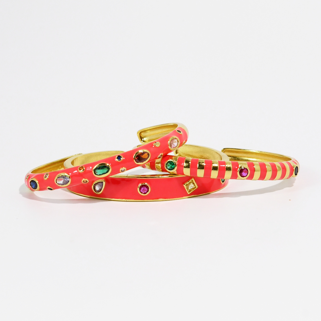 Sunset Confetti Bangles Set