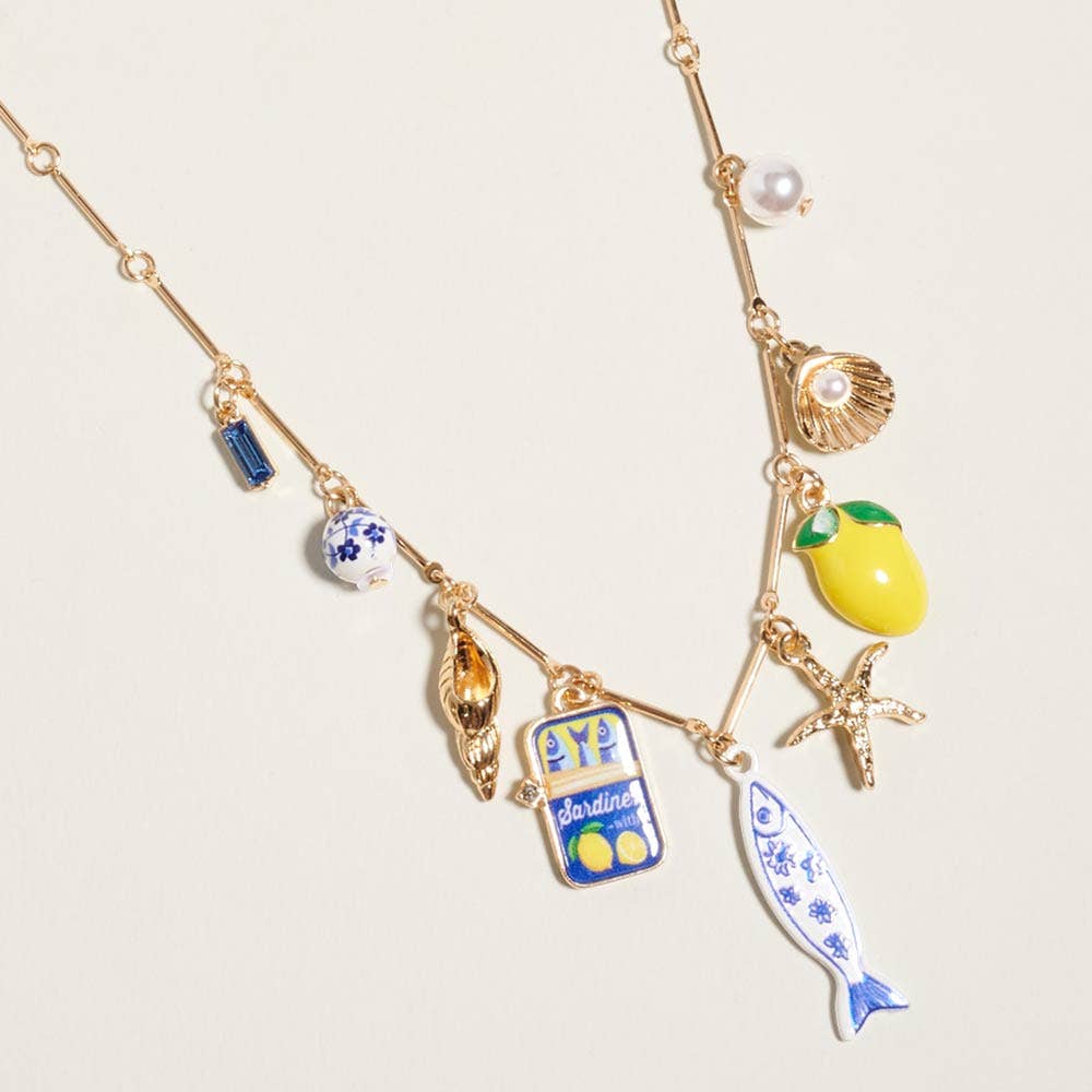 Mediterranean Coastal Charm Station Necklace