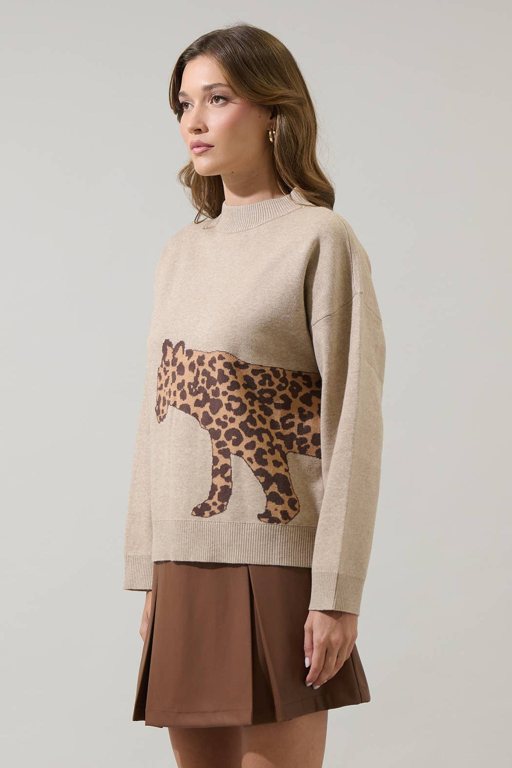 Leopard Knit Sweater