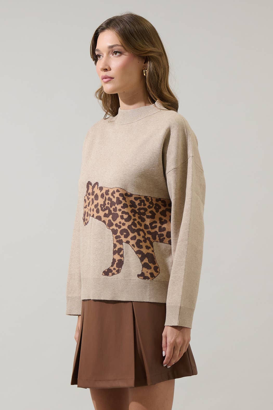 Leopard Knit Sweater
