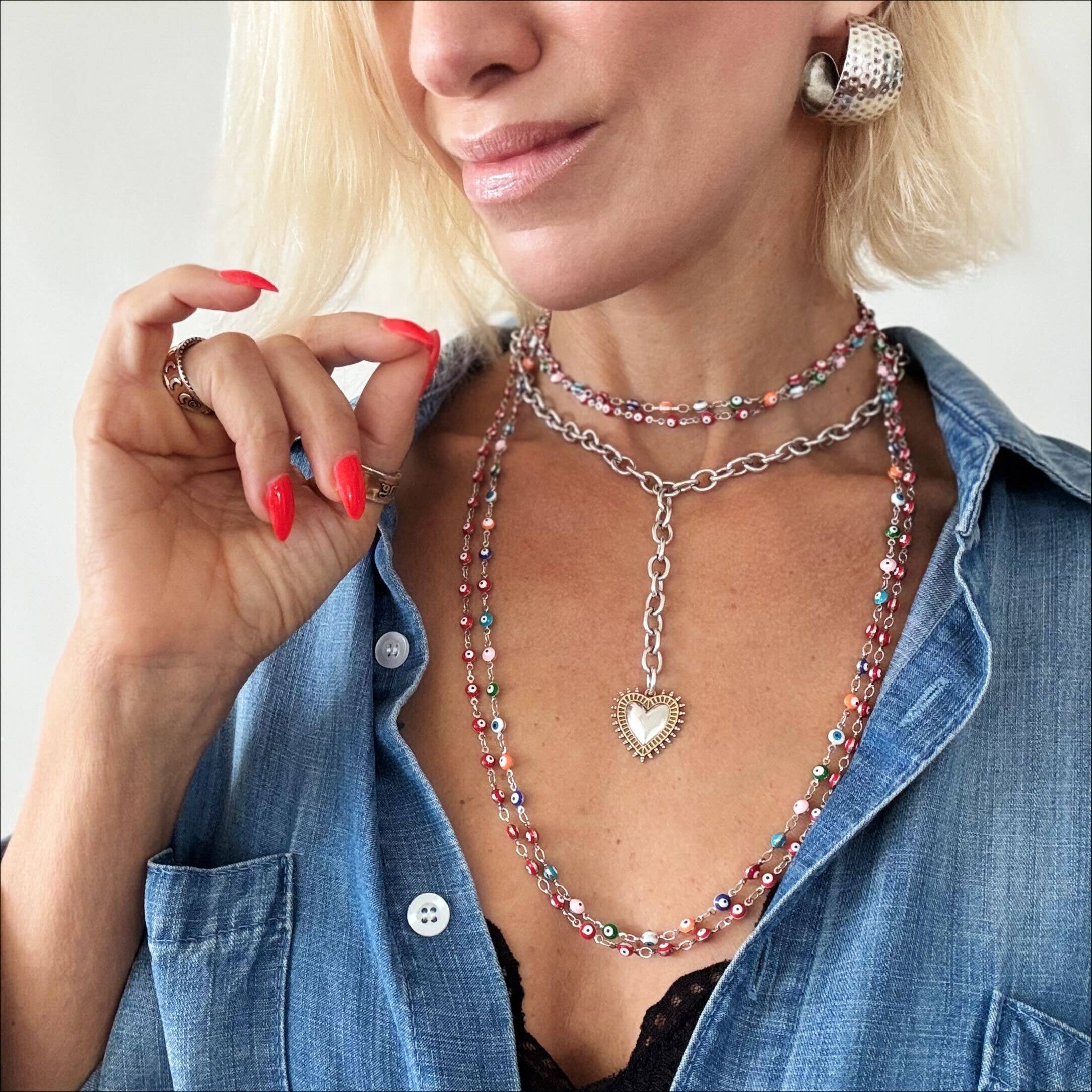 Let Them Heart Adjustable Choker Limited Edition Necklace