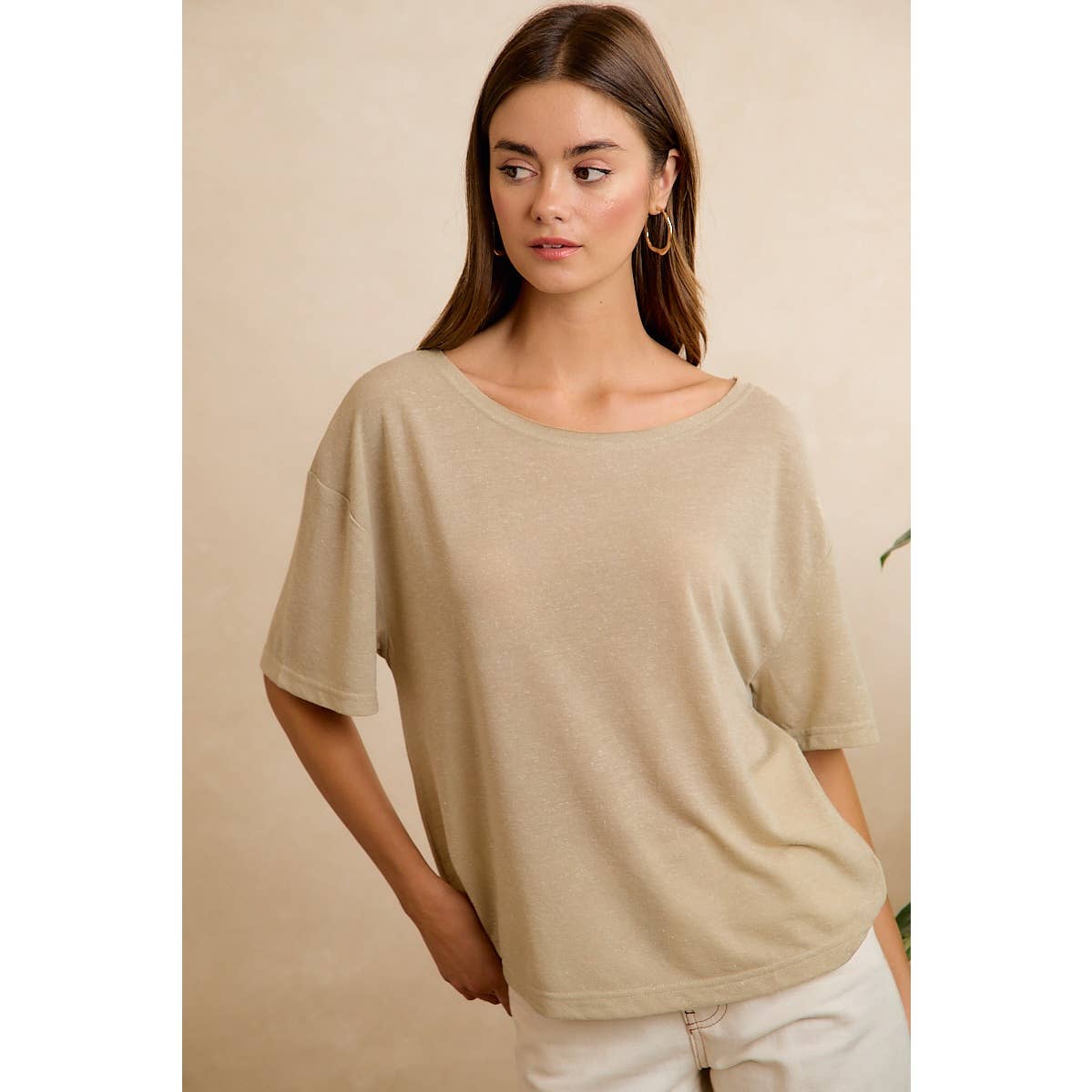 SOLID JERSEY RELAXED FIT SHORT SLEEVE T