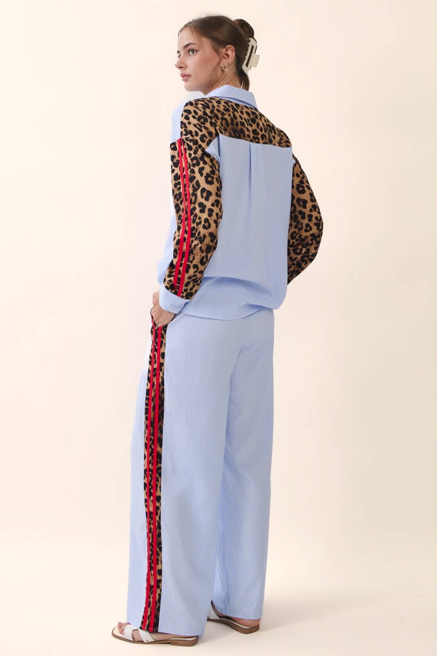 Wide Leg Stripe Pants