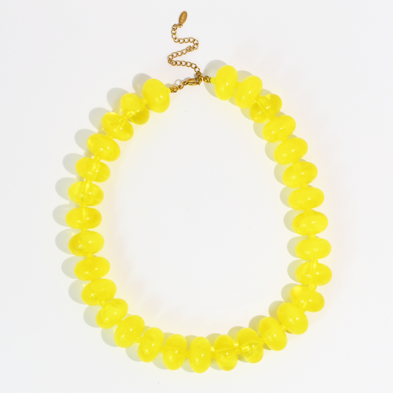 Sugar Bead Yellow Necklace
