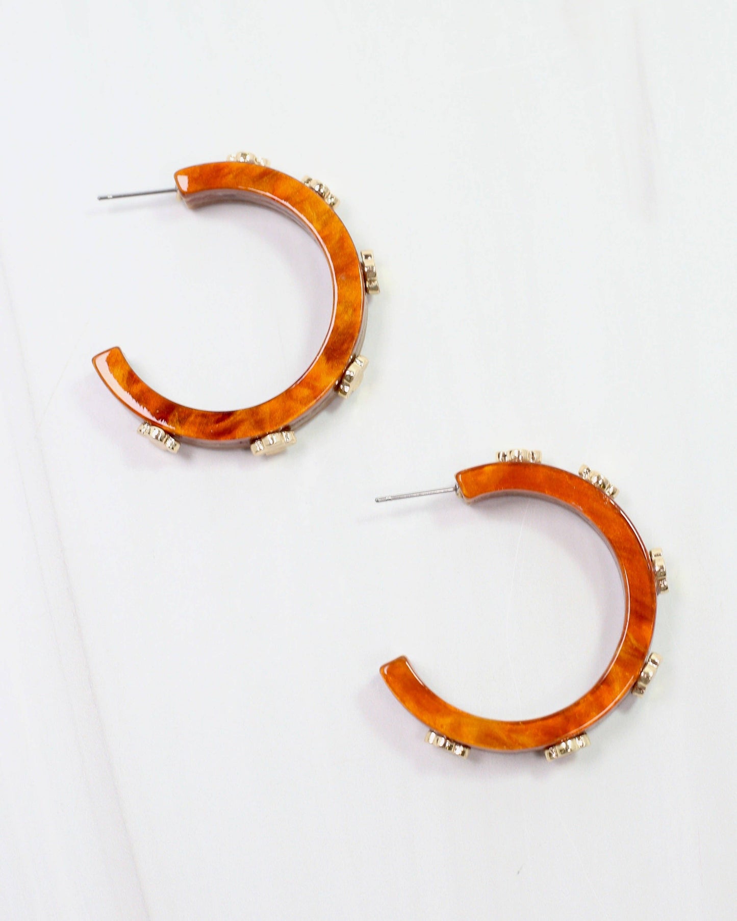 Bellamy Clover Hoop Earring Nat Tortoise