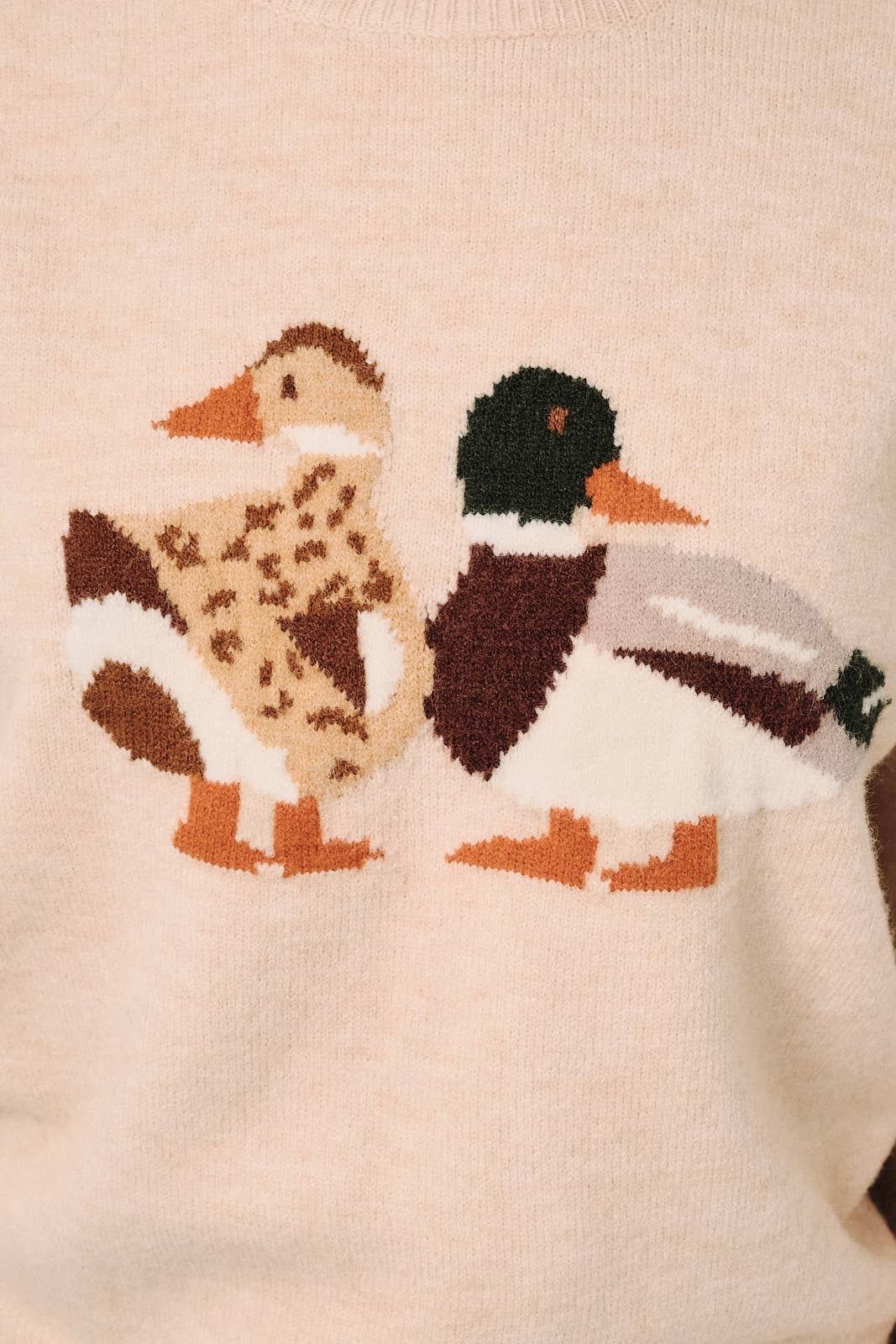 Round Neck Long-Sleeve  "MALLARD DUCK" Sweater