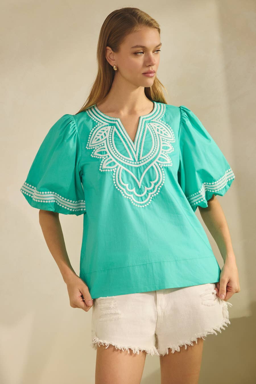 Cotton Poplin Top