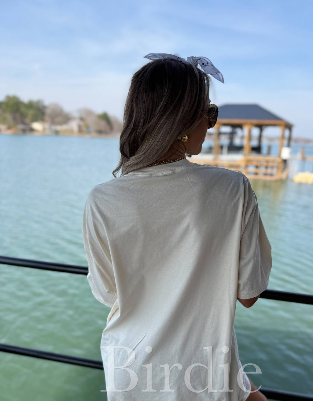 Lobster Bow Flag Graphic Tee on Ivory