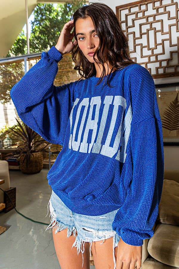 'Florida' Comfy Oversize Graphic Sweatshirt, Gameday