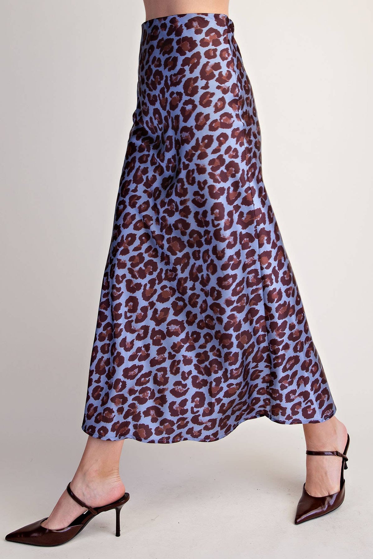 Animal Skirt High Waist Midi Length