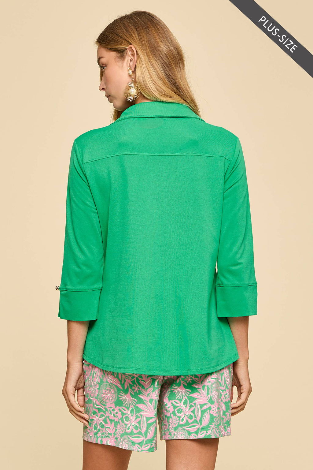 Lightweight Sun-Cool 3/4 Sleeve Blouse