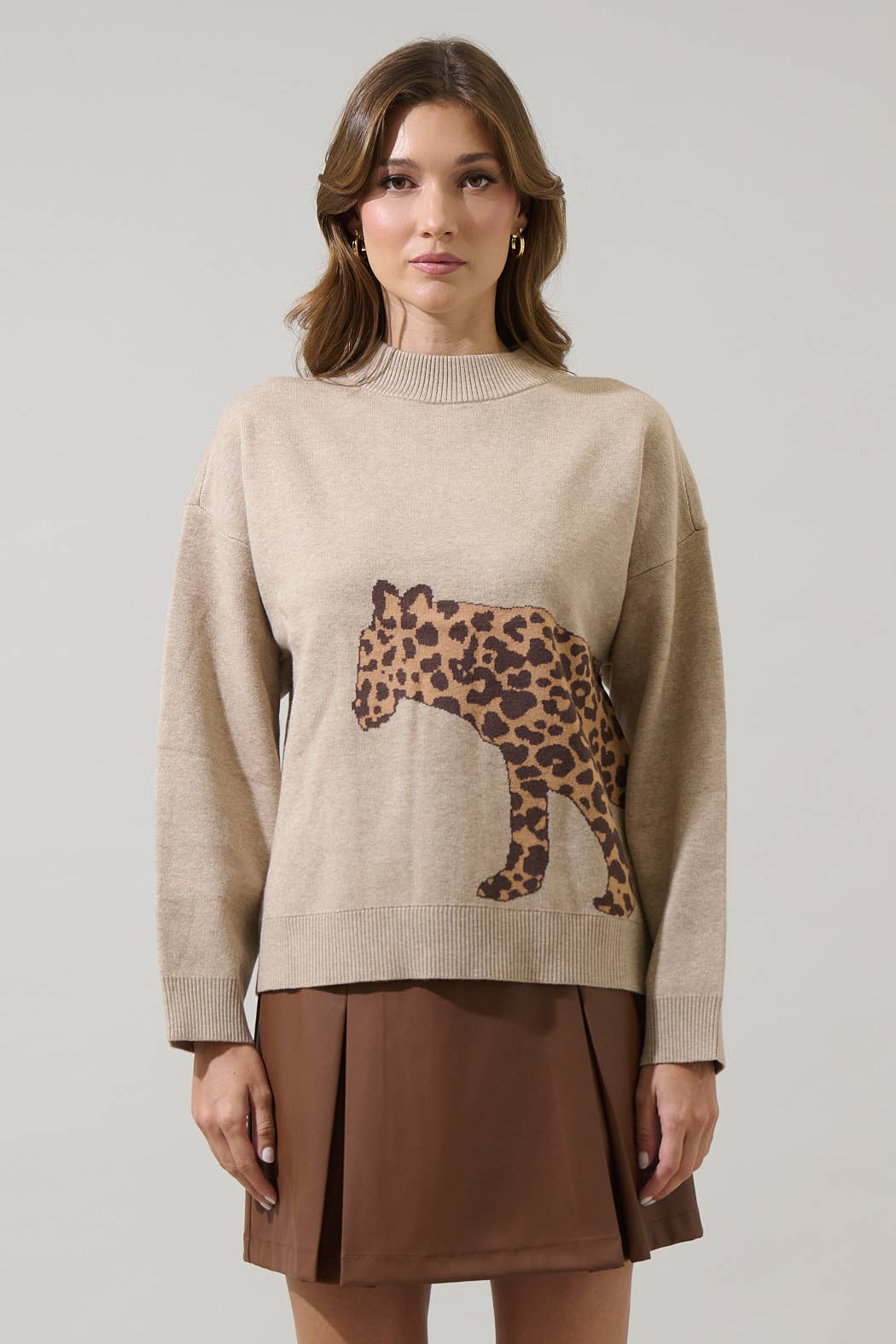 Leopard Knit Sweater