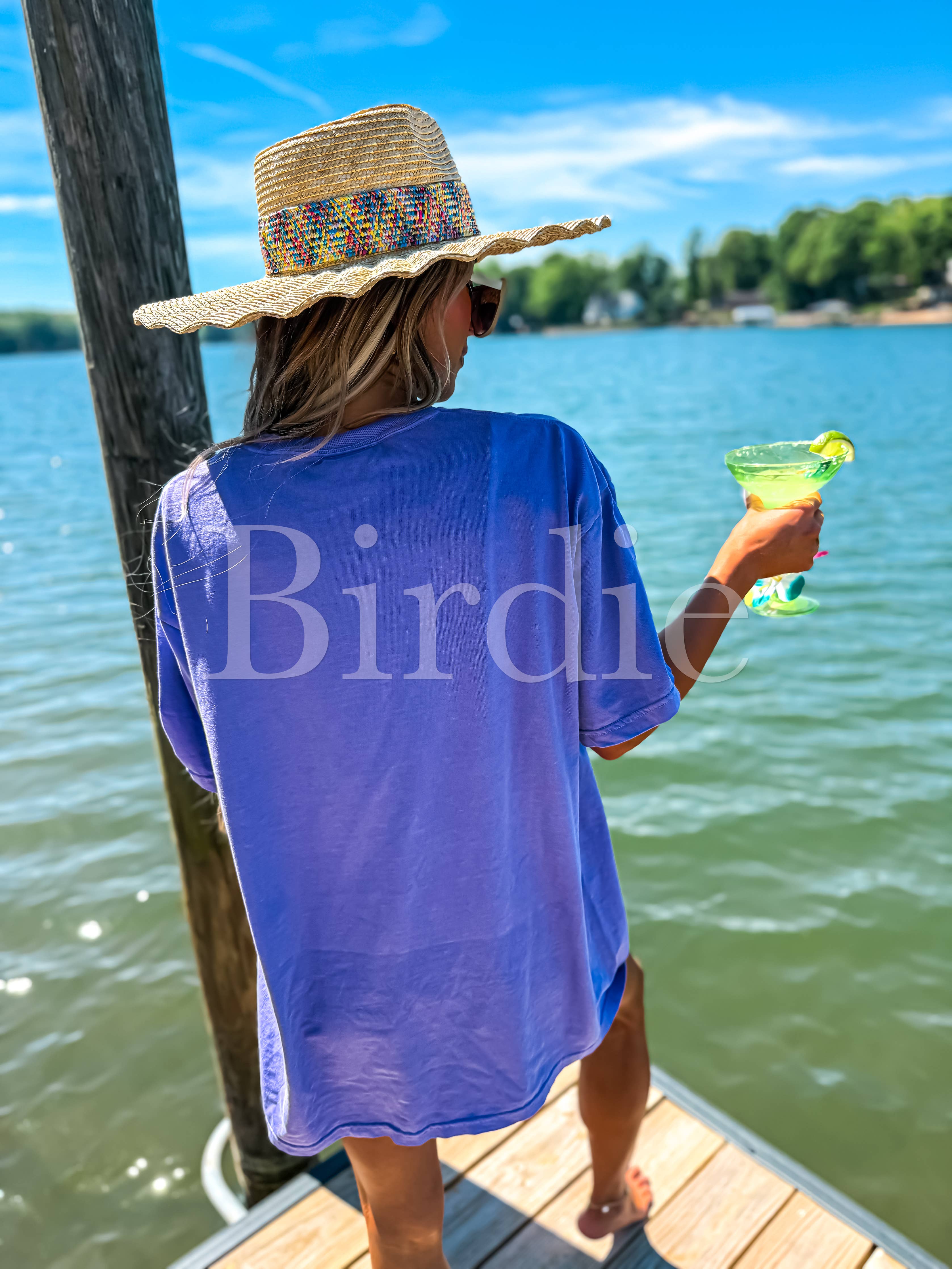 Striped Tacos & Margs Graphic Tee on Violet