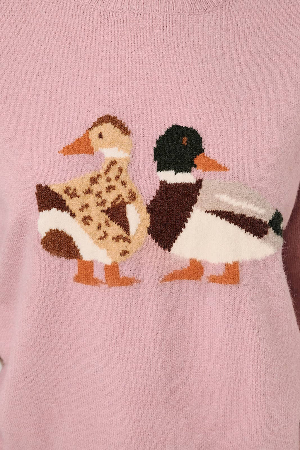 Round Neck Long-Sleeve  "MALLARD DUCK" Sweater