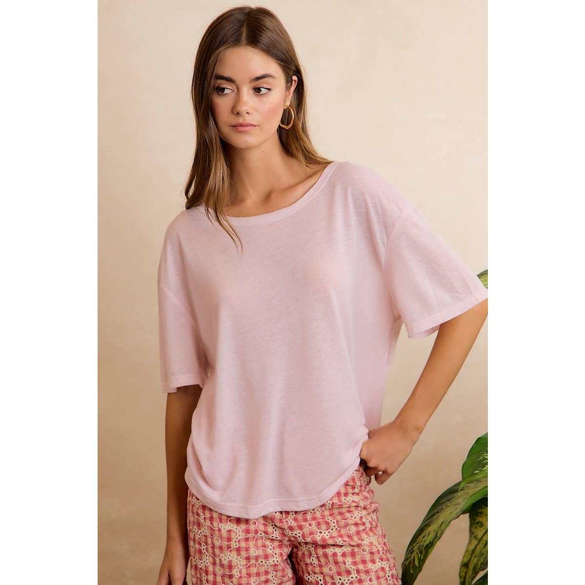 SOLID JERSEY RELAXED FIT SHORT SLEEVE T